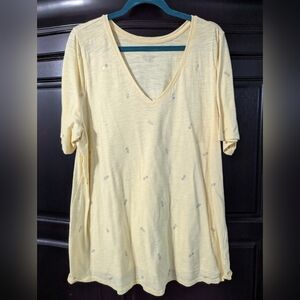 Lane Bryant Yellow Pineapple Tee